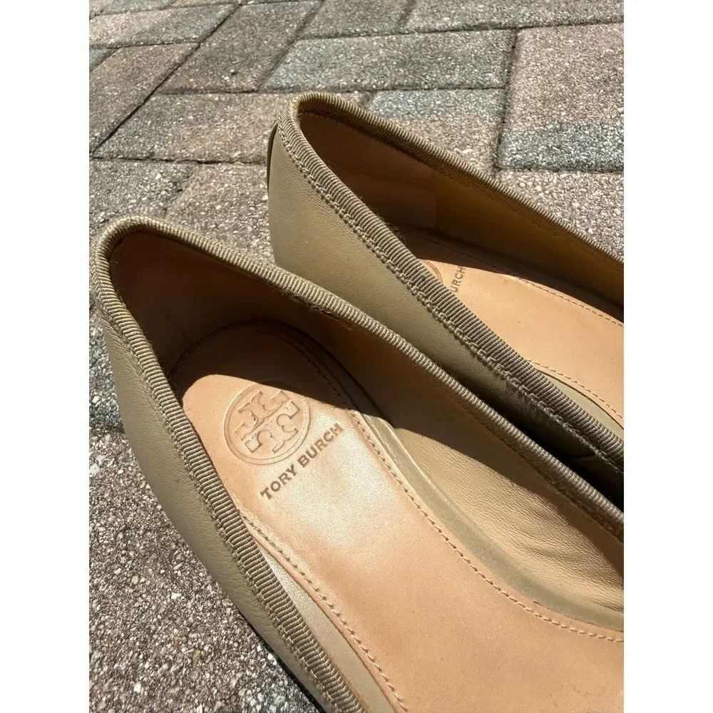 Tory Burch Chelsea Leather Women's Tan Wedge Shoes Size 9.5
